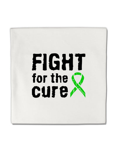 Fight for the Cure - Lime Green Ribbon Lyme Disease Micro Fleece 14&#x22;x14&#x22; Pillow Sham-Pillow Sham-TooLoud-White-Davson Sales