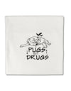 TooLoud Pugs Not Drugs Micro Fleece 14 Inch x 14 Inch Pillow Sham-ThrowPillowCovers-TooLoud-Davson Sales