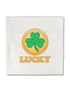 Shamrock Button - Lucky Micro Fleece 14&#x22;x14&#x22; Pillow Sham by TooLoud-Pillow Sham-TooLoud-White-Davson Sales