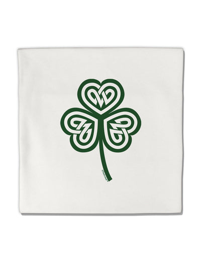 Celtic Knot Irish Shamrock Micro Fleece 14&#x22;x14&#x22; Pillow Sham-Pillow Sham-TooLoud-White-Davson Sales