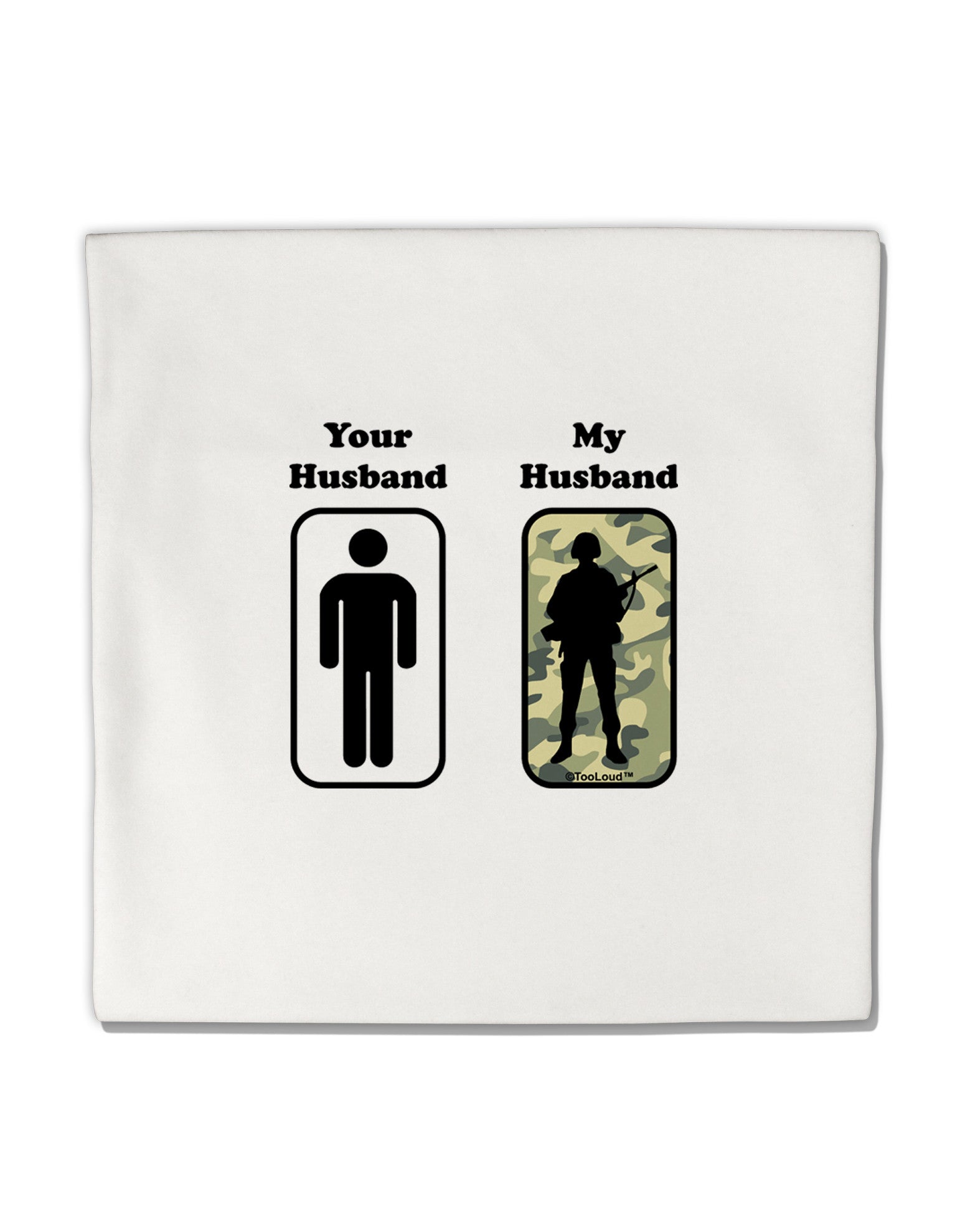 Your Husband My Husband Micro Fleece 14"x14" Pillow Sham by TooLoud-Pillow Sham-TooLoud-White-Davson Sales