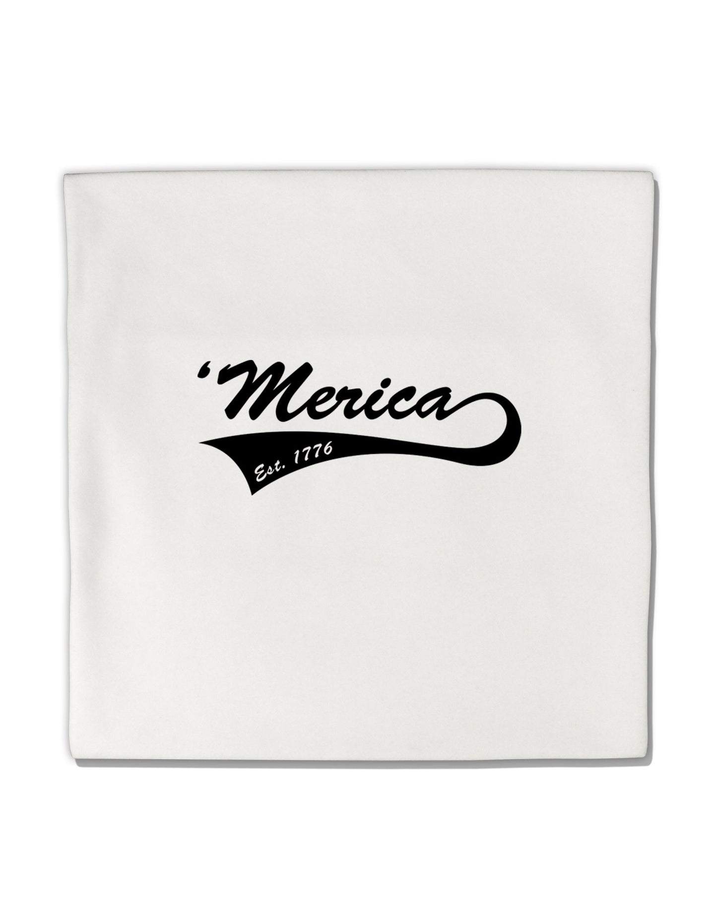 Merica Established 1776 Micro Fleece 14"x14" Pillow Sham by TooLoud-Pillow Sham-TooLoud-White-Davson Sales