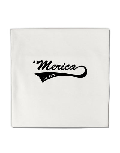 Merica Established 1776 Micro Fleece 14&#x22;x14&#x22; Pillow Sham by TooLoud-Pillow Sham-TooLoud-White-Davson Sales