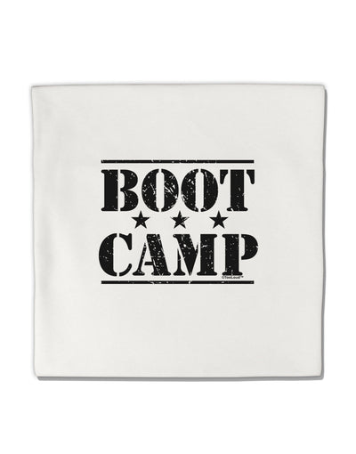 Bootcamp Large distressed Text Micro Fleece 14&#x22;x14&#x22; Pillow Sham-Pillow Sham-TooLoud-White-Davson Sales