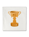 Number One Dad Trophy Micro Fleece 14&#x22;x14&#x22; Pillow Sham-Pillow Sham-TooLoud-White-Davson Sales