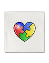 Big Puzzle Heart - Autism Awareness Micro Fleece 14&#x22;x14&#x22; Pillow Sham by TooLoud-Pillow Sham-TooLoud-White-Davson Sales