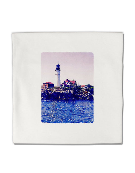 Watercolor Lighthouse 2 Micro Fleece 14&#x22;x14&#x22; Pillow Sham-Pillow Sham-TooLoud-White-Davson Sales