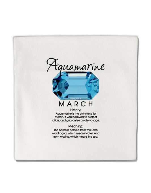 Birthstone Aquamarine Micro Fleece 14&#x22;x14&#x22; Pillow Sham by TooLoud-Pillow Sham-TooLoud-White-Davson Sales