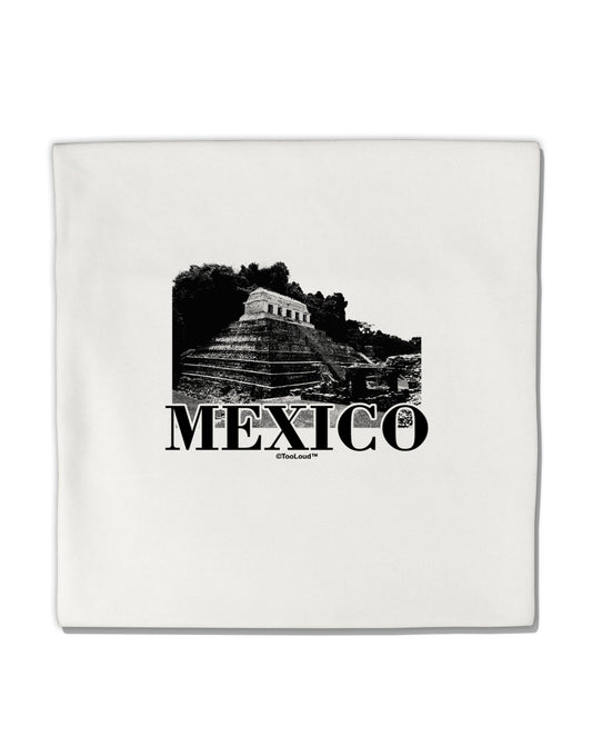 Mexico - Temple No 2 Micro Fleece 14&#x22;x14&#x22; Pillow Sham by TooLoud-Pillow Sham-TooLoud-White-Davson Sales