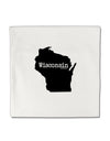 Wisconsin - United States Shape Micro Fleece 14&#x22;x14&#x22; Pillow Sham-Pillow Sham-TooLoud-White-Davson Sales