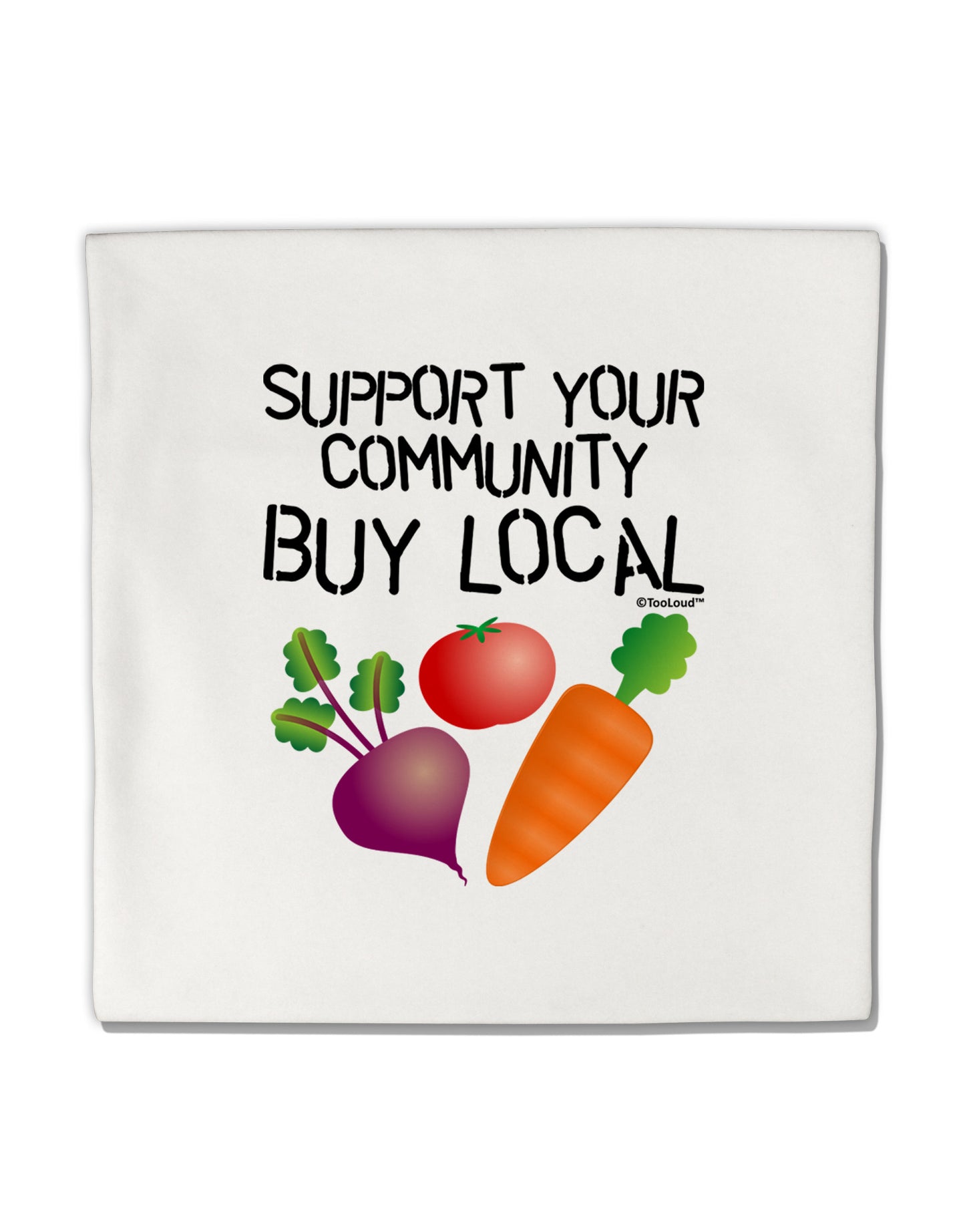 Support Your Community - Buy Local Micro Fleece 14"x14" Pillow Sham-Pillow Sham-TooLoud-White-Davson Sales
