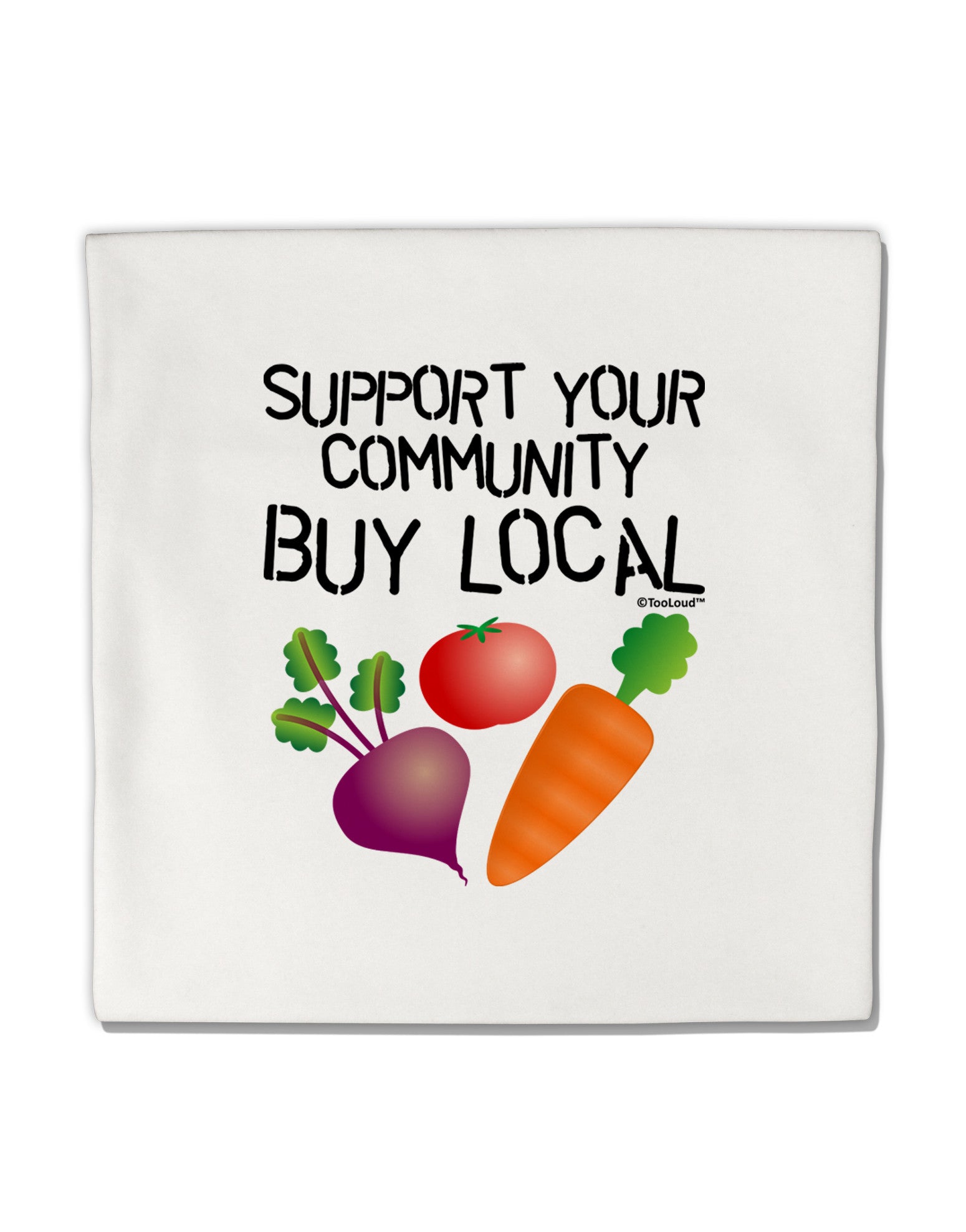Support Your Community - Buy Local Micro Fleece 14"x14" Pillow Sham-Pillow Sham-TooLoud-White-Davson Sales