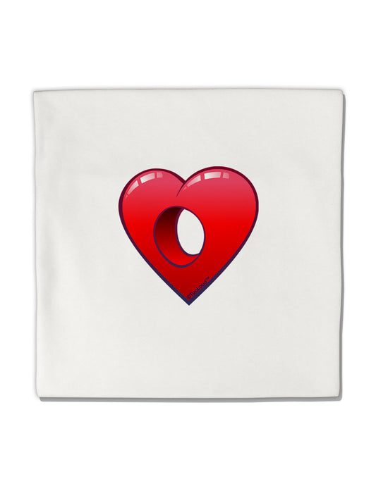 Hole Heartedly Broken Heart Micro Fleece 14&#x22;x14&#x22; Pillow Sham by TooLoud-TooLoud-White-Davson Sales