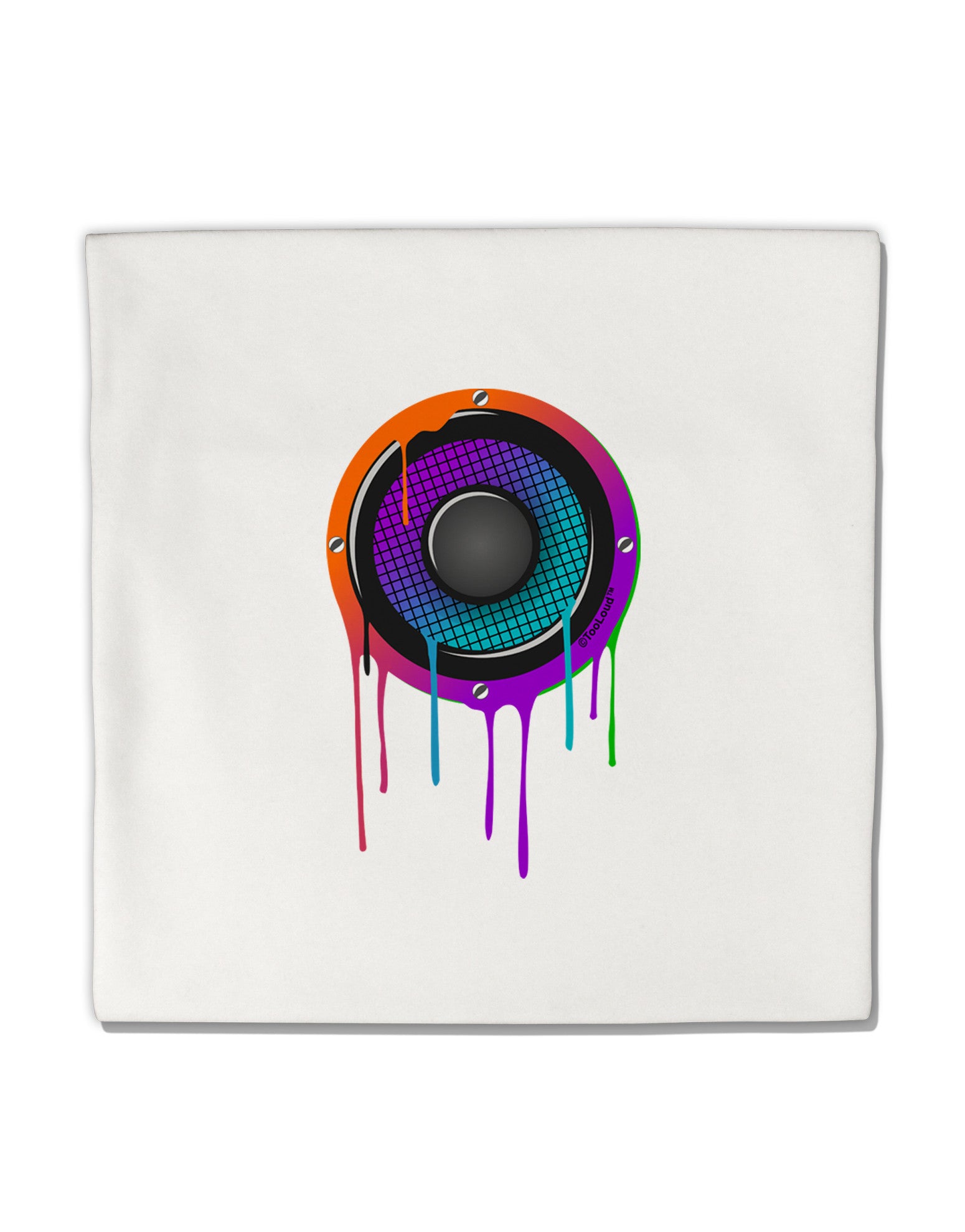 Paint Drips Speaker Micro Fleece 14"x14" Pillow Sham-Pillow Sham-TooLoud-White-Davson Sales