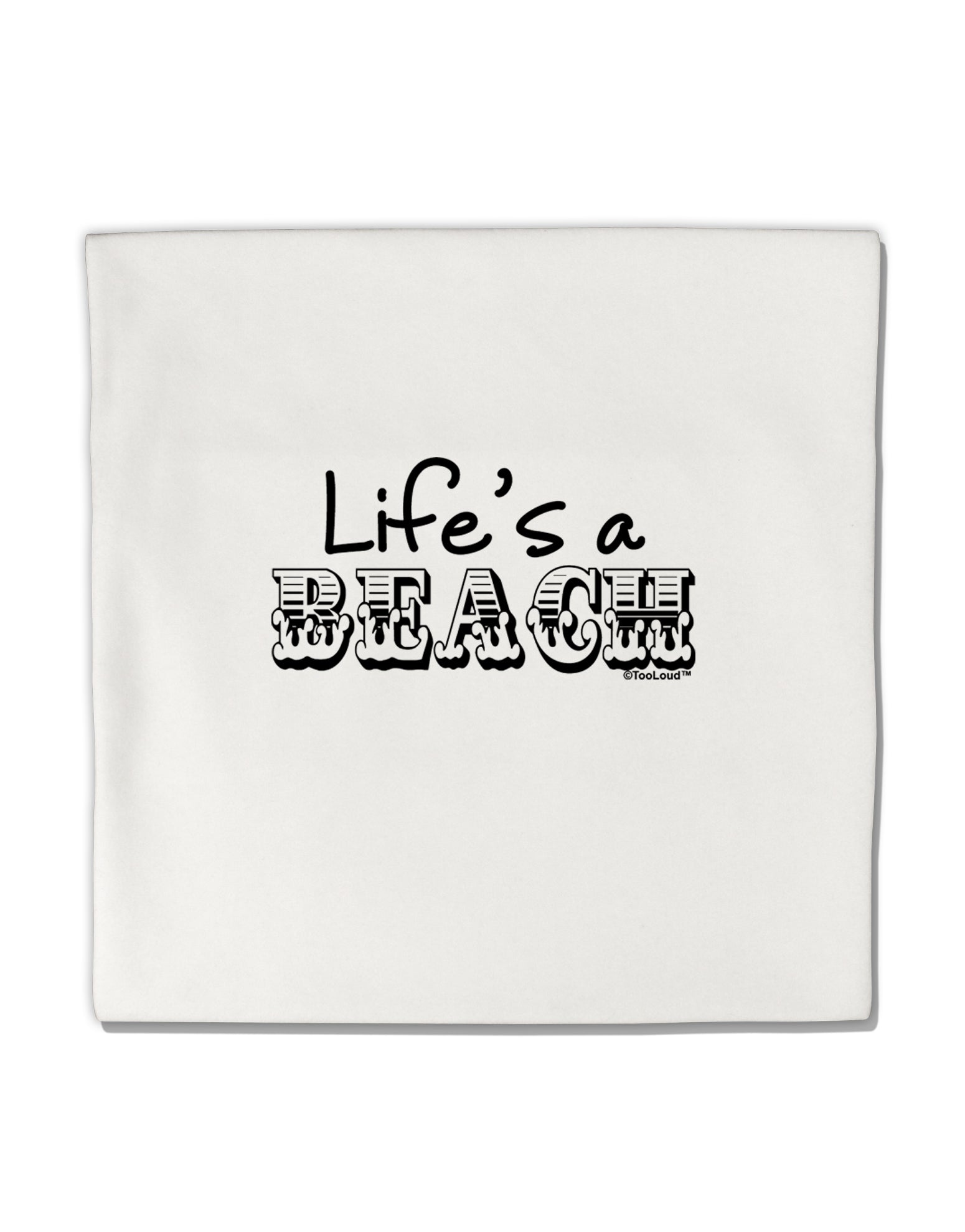 Lifes a Beach Micro Fleece 14&#x22;x14&#x22; Pillow Sham by TooLoud-Pillow Sham-TooLoud-White-Davson Sales