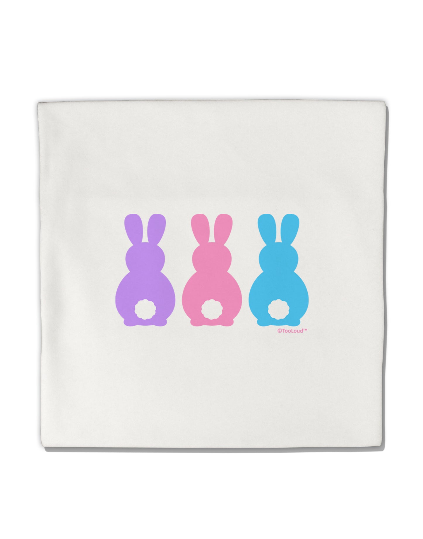 Three Easter Bunnies - Pastels Micro Fleece 14"x14" Pillow Sham by TooLoud-Pillow Sham-TooLoud-White-Davson Sales