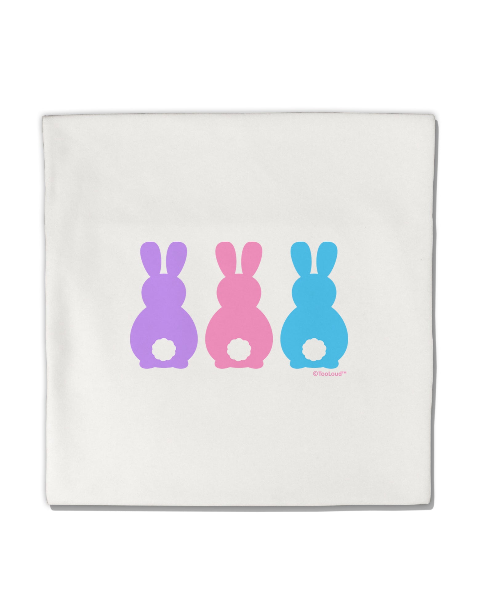 Three Easter Bunnies - Pastels Micro Fleece 14"x14" Pillow Sham by TooLoud-Pillow Sham-TooLoud-White-Davson Sales