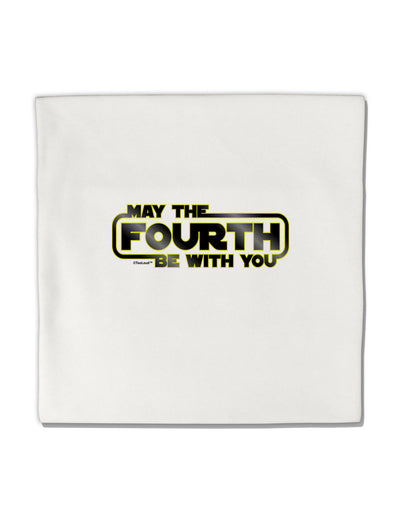May The Fourth Be With You Micro Fleece 14&#x22;x14&#x22; Pillow Sham-Pillow Sham-TooLoud-White-Davson Sales