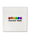 Autism Awareness Month - Colorful Puzzle Pieces Micro Fleece 14&#x22;x14&#x22; Pillow Sham by TooLoud-Pillow Sham-TooLoud-White-Davson Sales