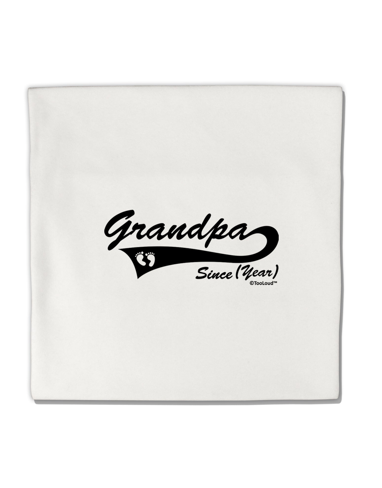 TooLoud Custom Grandpa Since YOUR YEAR Micro Fleece 14 Inch x 14 Inch Pillow Sham-ThrowPillowCovers-TooLoud-Davson Sales
