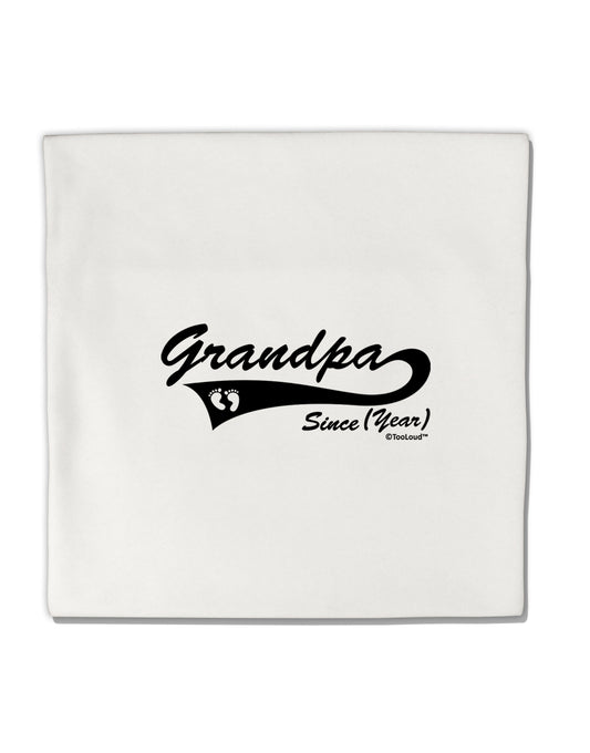 TooLoud Custom Grandpa Since YOUR YEAR Micro Fleece 14 Inch x 14 Inch Pillow Sham-ThrowPillowCovers-TooLoud-Davson Sales