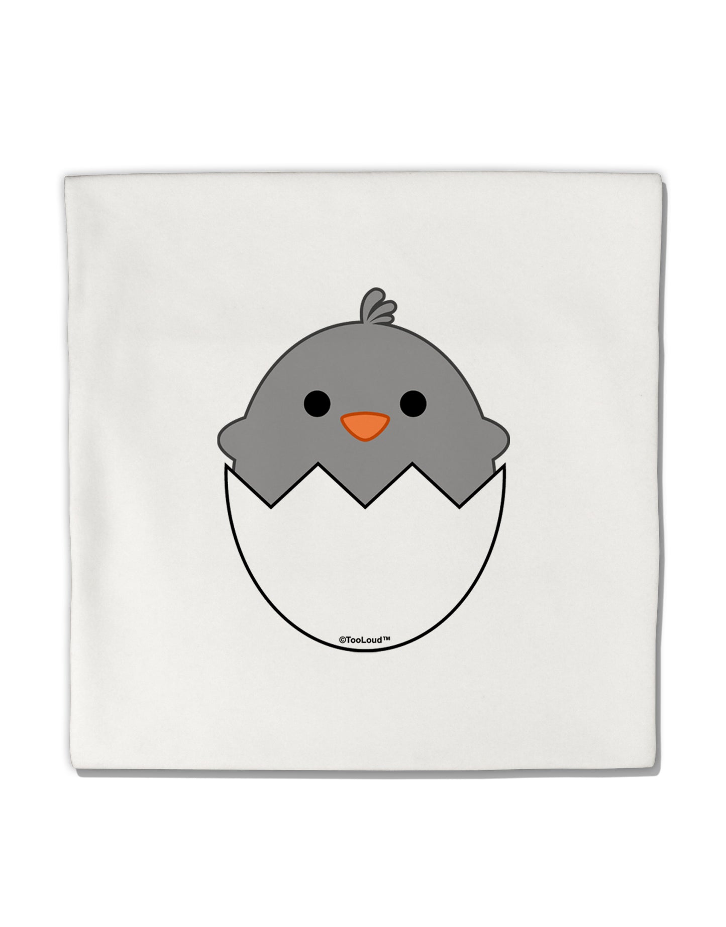 Cute Hatching Chick - Gray Micro Fleece 14&#x22;x14&#x22; Pillow Sham by TooLoud-Pillow Sham-TooLoud-White-Davson Sales