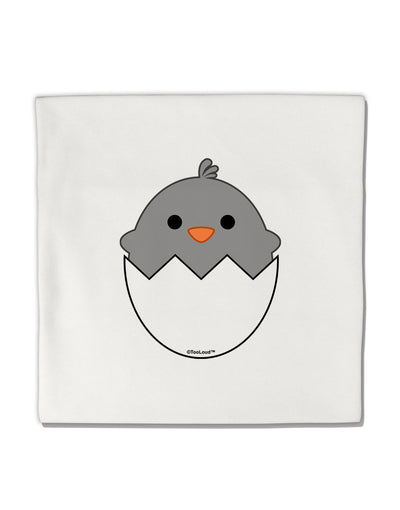 Cute Hatching Chick - Gray Micro Fleece 14&#x22;x14&#x22; Pillow Sham by TooLoud-Pillow Sham-TooLoud-White-Davson Sales