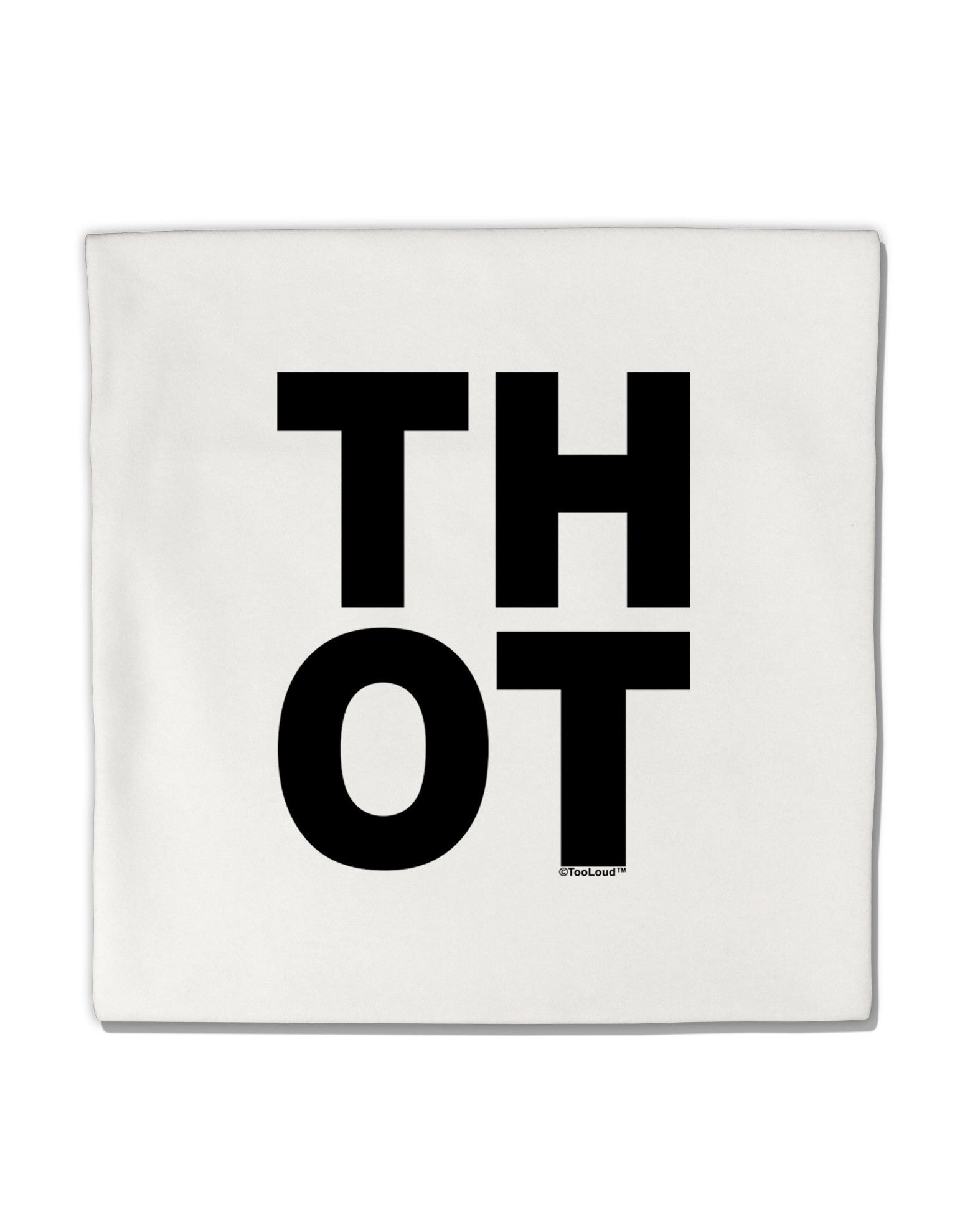 THOT Bold Text Micro Fleece 14"x14" Pillow Sham-Pillow Sham-TooLoud-White-Davson Sales