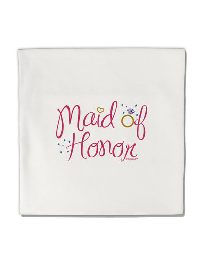 Maid of Honor - Diamond Ring Design - Color Micro Fleece 14&#x22;x14&#x22; Pillow Sham-Pillow Sham-TooLoud-White-Davson Sales