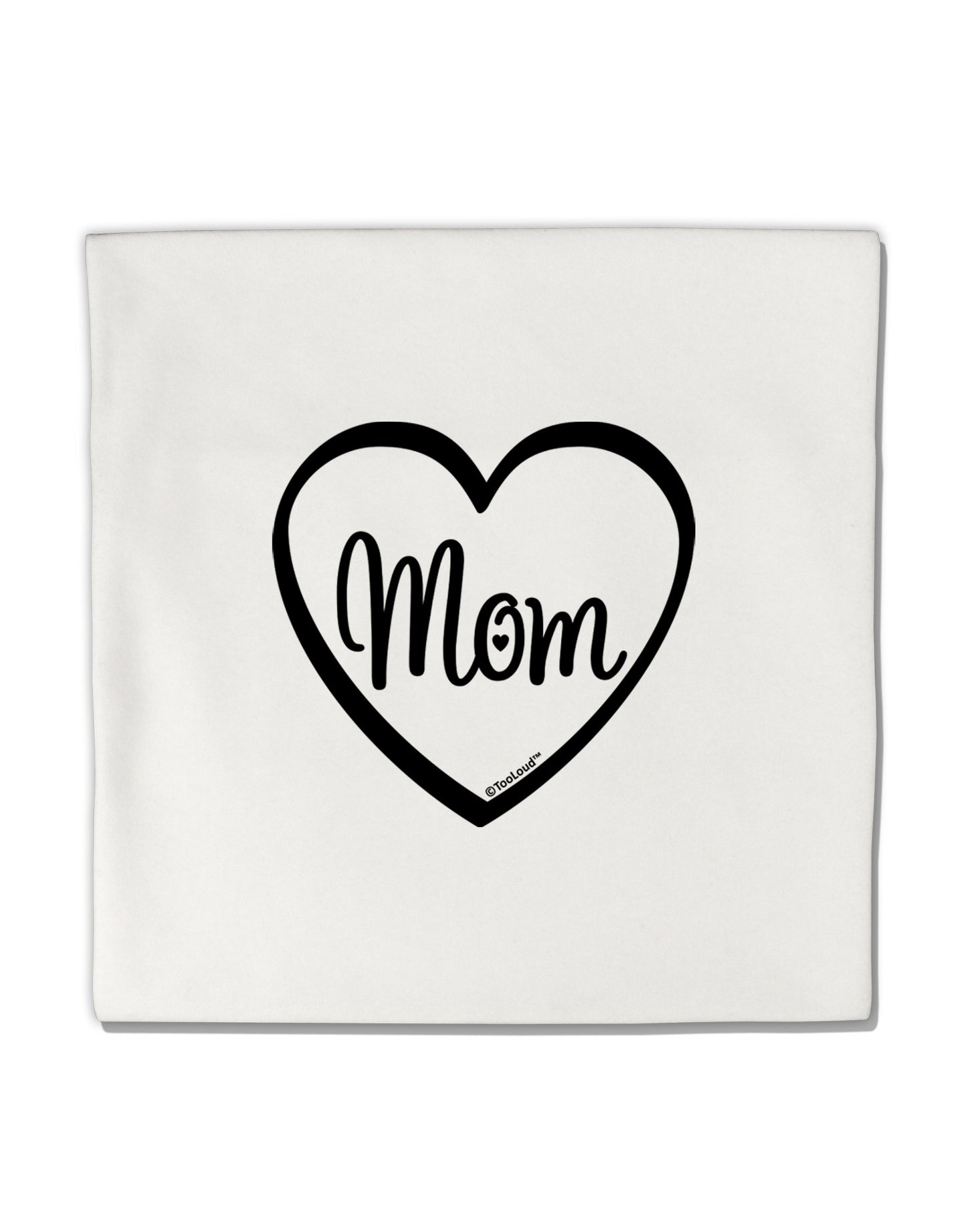 Mom Heart Design Micro Fleece 14"x14" Pillow Sham by TooLoud-Pillow Sham-TooLoud-White-Davson Sales