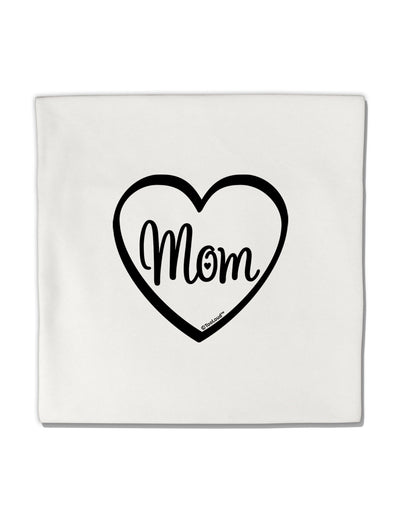 Mom Heart Design Micro Fleece 14&#x22;x14&#x22; Pillow Sham by TooLoud-Pillow Sham-TooLoud-White-Davson Sales