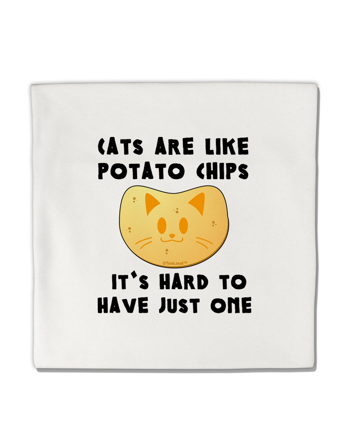 Cats Are Like Potato Chips Micro Fleece 14&#x22;x14&#x22; Pillow Sham by TooLoud-Pillow Sham-TooLoud-White-Davson Sales
