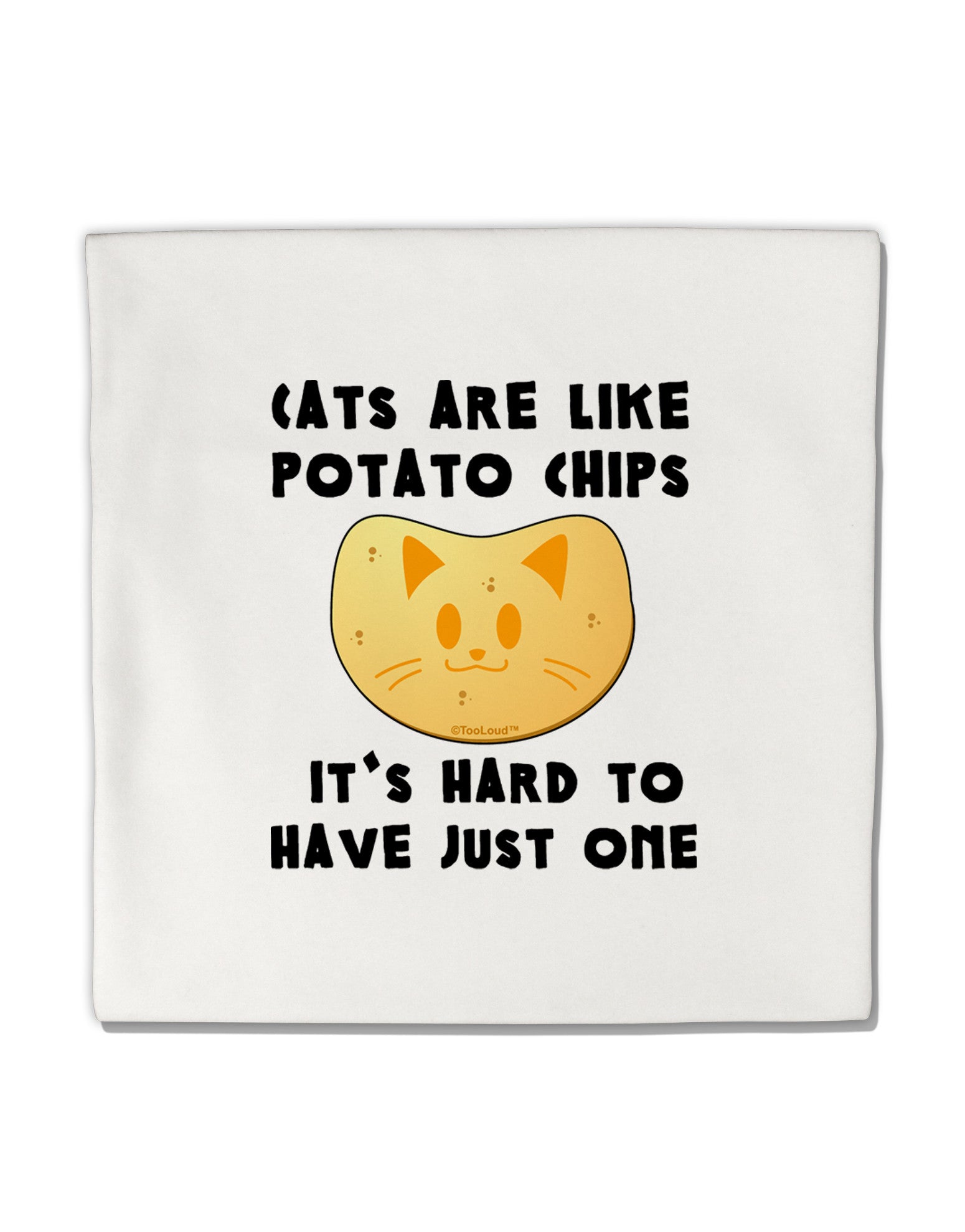 Cats Are Like Potato Chips Micro Fleece 14&#x22;x14&#x22; Pillow Sham by TooLoud-Pillow Sham-TooLoud-White-Davson Sales