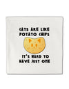 Cats Are Like Potato Chips Micro Fleece 14&#x22;x14&#x22; Pillow Sham by TooLoud-Pillow Sham-TooLoud-White-Davson Sales