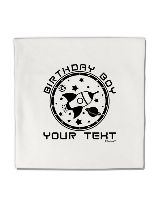 Personalized Birthday Boy Space with Customizable Name Micro Fleece 14"x14" Pillow Sham-Pillow Sham-TooLoud-White-Davson Sales