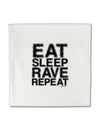 Eat Sleep Rave Repeat Micro Fleece 14&#x22;x14&#x22; Pillow Sham by TooLoud-Pillow Sham-TooLoud-White-Davson Sales