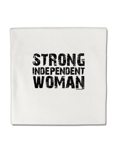 Strong Independent Woman Micro Fleece 14&#x22;x14&#x22; Pillow Sham-Pillow Sham-TooLoud-White-Davson Sales