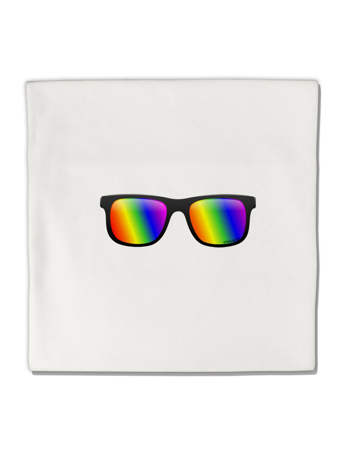 Pride Rainbow Lenses Micro Fleece 14"x14" Pillow Sham by TooLoud-Pillow Sham-TooLoud-White-Davson Sales
