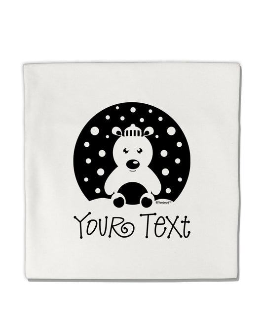 Personalized Matching Polar Bear Family Design - Your Text Micro Fleece 14"x14" Pillow Sham-Pillow Sham-TooLoud-White-Davson Sales