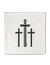 Three Cross Design - Easter Micro Fleece 14&#x22;x14&#x22; Pillow Sham by TooLoud-Pillow Sham-TooLoud-White-Davson Sales