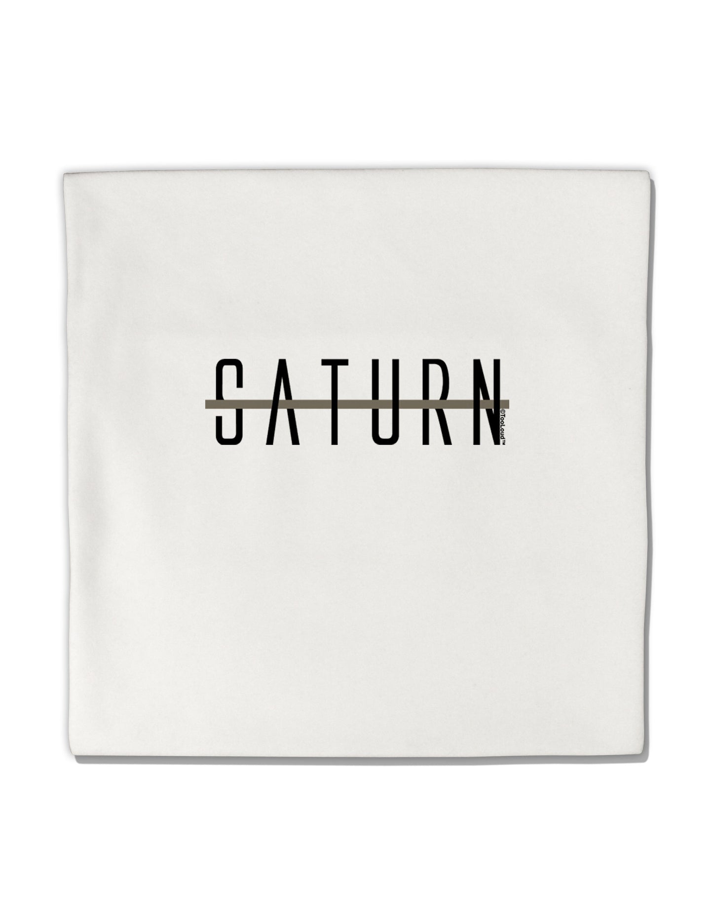 Planet Saturn Text Only Micro Fleece 14"x14" Pillow Sham by TooLoud-Pillow Sham-TooLoud-White-Davson Sales