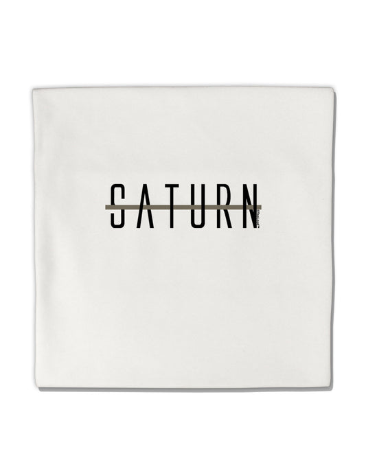 Planet Saturn Text Only Micro Fleece 14"x14" Pillow Sham by TooLoud-Pillow Sham-TooLoud-White-Davson Sales