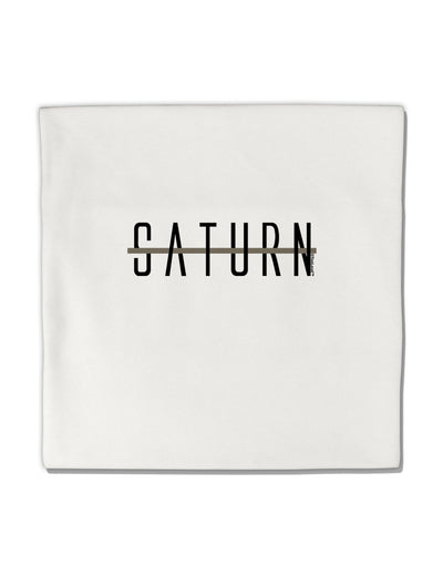 Planet Saturn Text Only Micro Fleece 14&#x22;x14&#x22; Pillow Sham by TooLoud-Pillow Sham-TooLoud-White-Davson Sales