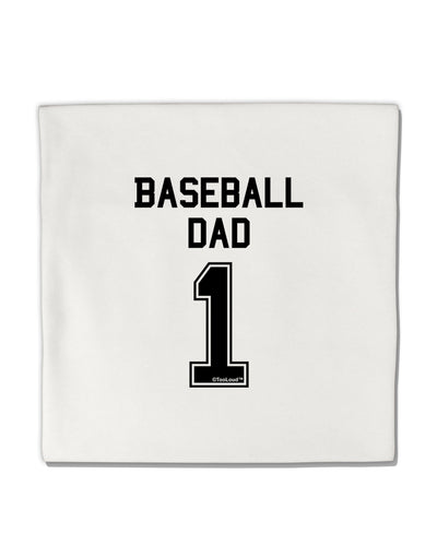 Baseball Dad Jersey Micro Fleece 14&#x22;x14&#x22; Pillow Sham by TooLoud-Pillow Sham-TooLoud-White-Davson Sales