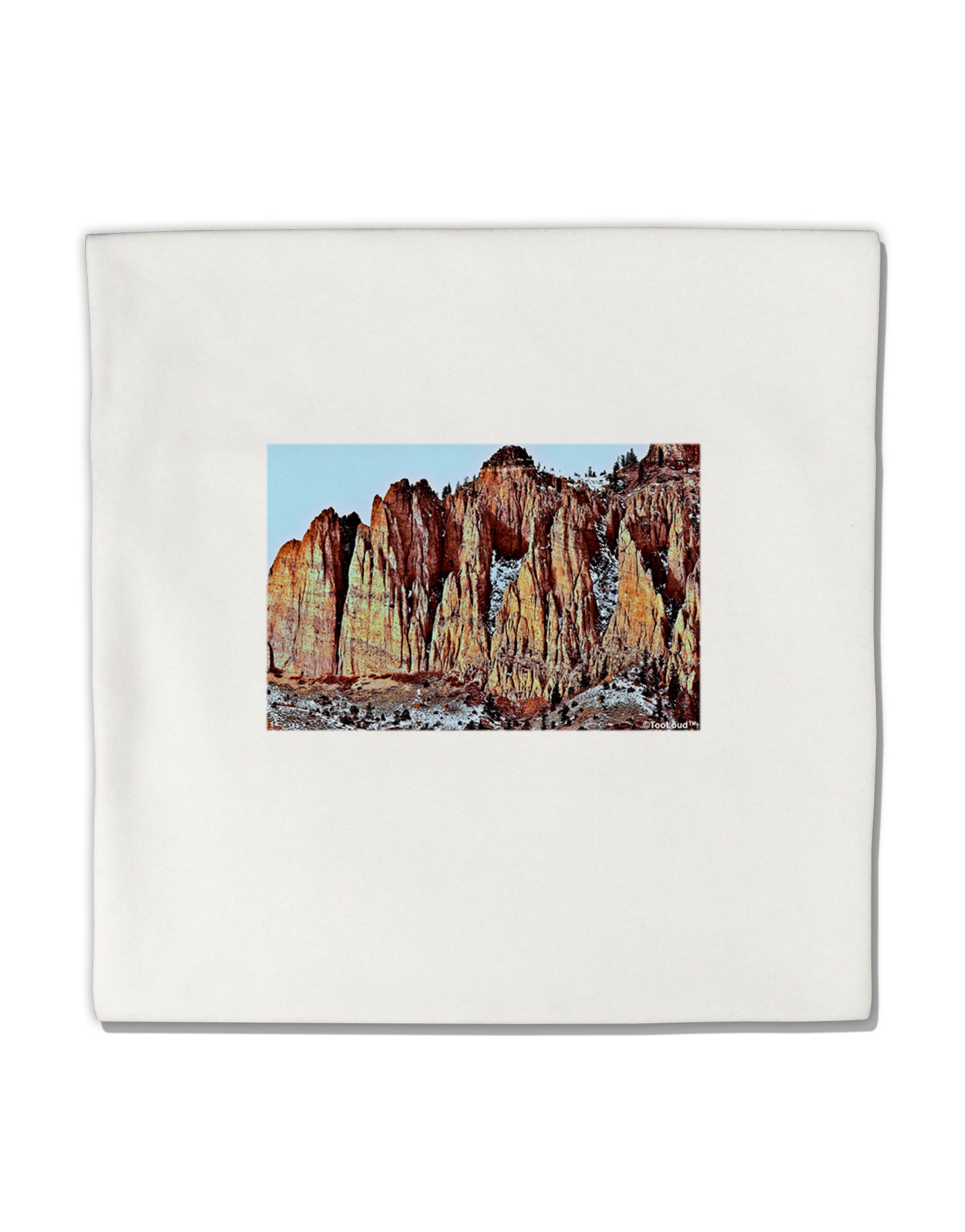 Colorado Mountain Spires Micro Fleece 14&#x22;x14&#x22; Pillow Sham by TooLoud-Pillow Sham-TooLoud-White-Davson Sales