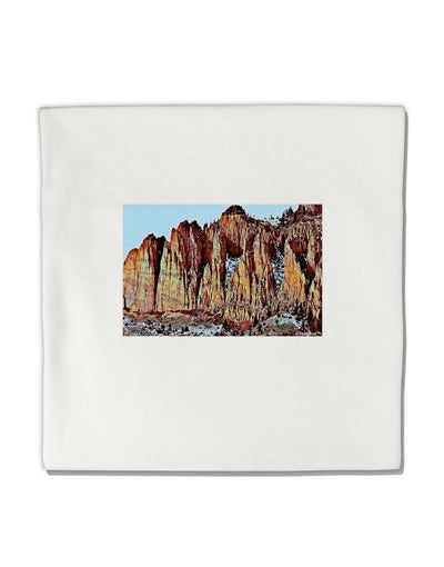 Colorado Mountain Spires Micro Fleece 14&#x22;x14&#x22; Pillow Sham by TooLoud-Pillow Sham-TooLoud-White-Davson Sales