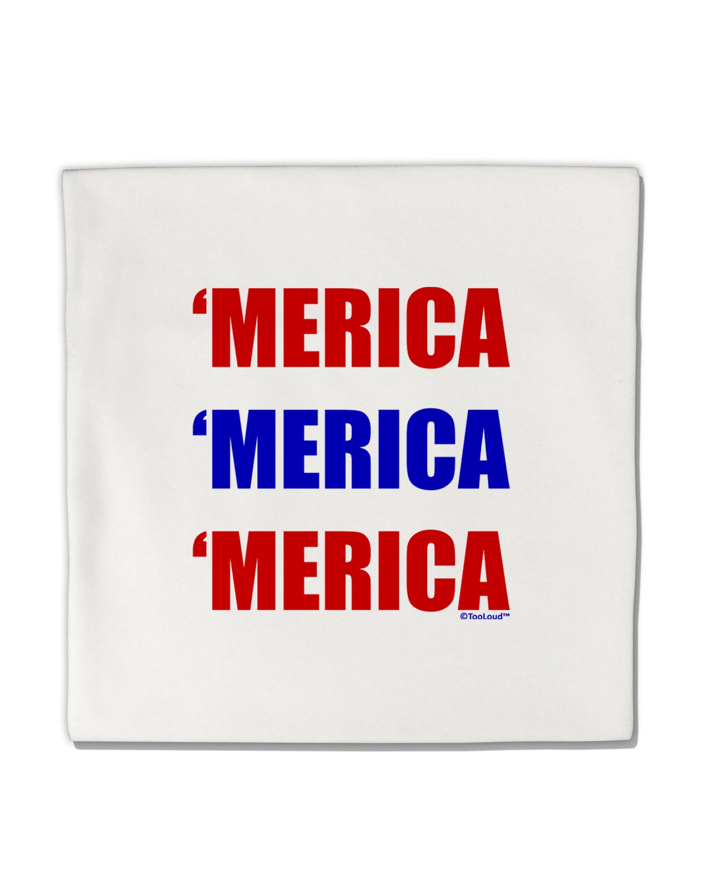 Merica Merica Merica - Red and Blue Micro Fleece 14"x14" Pillow Sham-Pillow Sham-TooLoud-White-Davson Sales