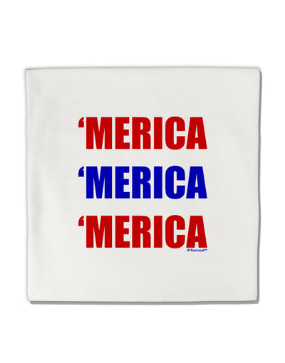 Merica Merica Merica - Red and Blue Micro Fleece 14&#x22;x14&#x22; Pillow Sham-Pillow Sham-TooLoud-White-Davson Sales