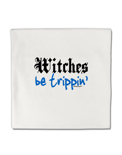 TooLoud Witches Be Trippin Blue Micro Fleece 14&#x22;x14&#x22; Pillow Sham-Pillow Sham-TooLoud-White-Davson Sales