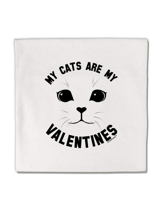 My Cats are my Valentines Micro Fleece 14&#x22;x14&#x22; Pillow Sham by TooLoud-TooLoud-White-Davson Sales